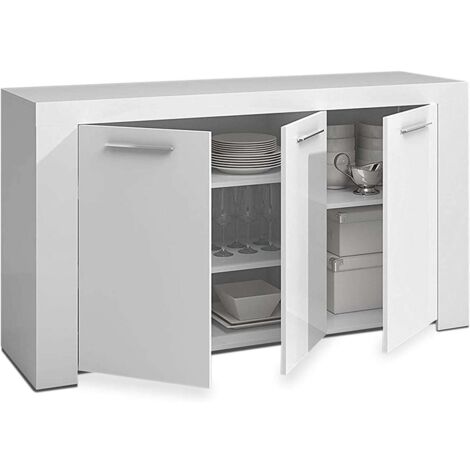 Aparador Buffet Nous en acabado Blanco Artik 80 cm(alto)144 cm(ancho)42 cm(largo)