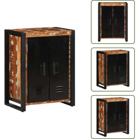 Aparador clásico - vidaXL Aparador madera maciza reciclada multicolor 55x35x70 cm - Muebles decorativos