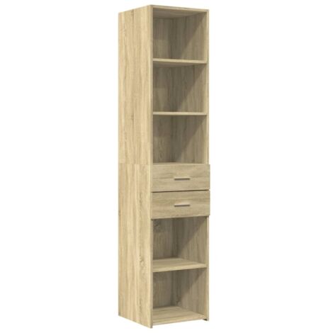 Aparador cómoda armario mueble organizador cocina salón salón alto sonoma 40 x 42,5 x 185 cm madera contrachapada marrón 020034062