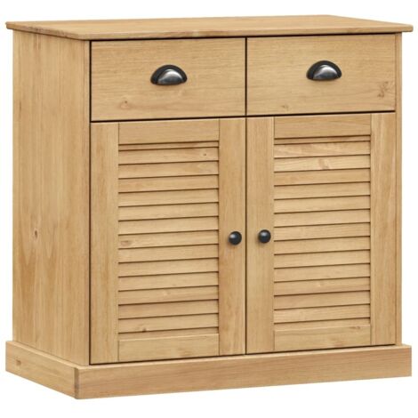 Aparador cómoda armario mueble organizador cocina salón salón con cajones 78 x 40 x 75 cm madera maciza de pino marrón 020030139