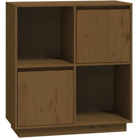 Aparador cómoda cómoda armario mueble organizador cocina salón salón 74 x 35 x 80 cm madera maciza de pino marrón 020035764