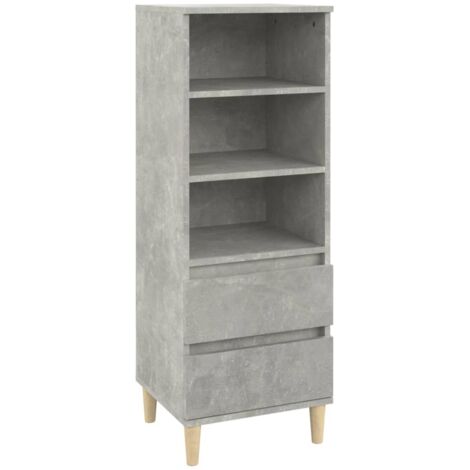 Aparador cómoda cómoda armario mueble organizador cocina salón salón alto 40 x 36 x 110 cm madera contrachapada gris 020034433