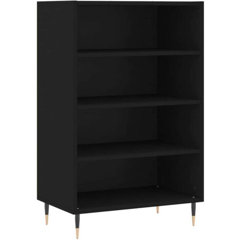 Aparador cómoda cómoda armario mueble organizador cocina salón salón alto 57 x 35 x 90 cm madera contrachapada negro 020034939