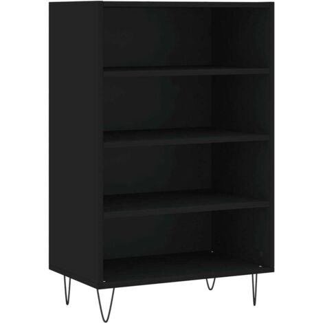 Aparador cómoda cómoda armario mueble organizador cocina salón salón alto 57 x 35 x 90 cm madera contrachapada negro 020034940