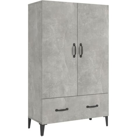 Aparador cómoda cómoda armario mueble organizador cocina salón salón alto 70 x 31 x 115 cm madera contrachapada gris 020034708