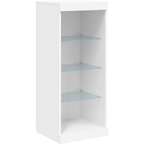 Aparador cómoda cómoda armario mueble organizador cocina salón salón con luces LED 41 x 37 x 100 cm blanco 020029850