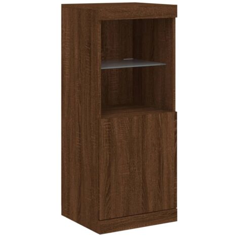 Aparador cómoda cómoda armario mueble organizador cocina salón salón con luces LED 41 x 37 x 100 cm marrón 020029920