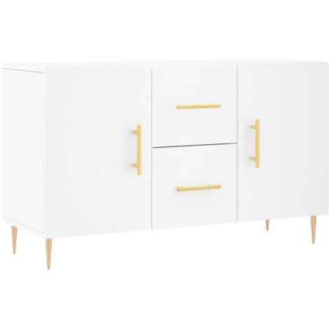 Aparador cómoda cómoda mueble mueble de almacenamiento organizador cocina salón salón 100 x 36 x 60 cm madera contrachapada blanco 020030164