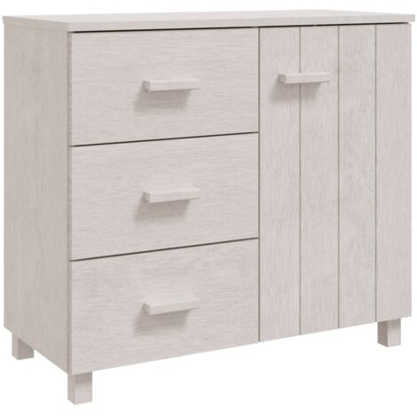 Aparador cómoda mueble almacenaje organizador cocina salón salón 90 x 40 x 80 cm madera maciza de pino blanco 020032135