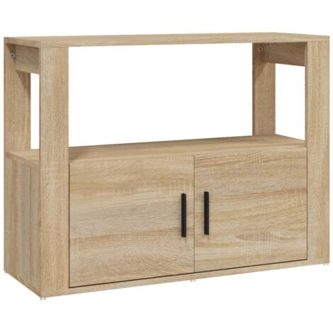 Aparador cómoda mueble de almacenaje organizador para cocina salón salón Sonoma 80 x 30 x 60 cm madera de ingeniería marrón 020031714