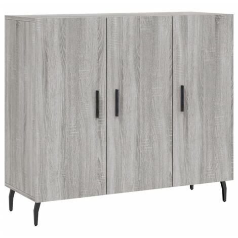 Aparador cómoda mueble de almacenaje organizador para cocina salón salón Sonoma 90 x 34 x 80 cm madera de ingeniería gris 020036551
