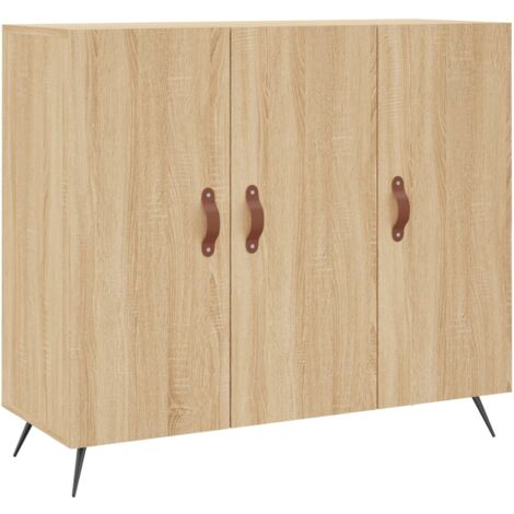 Aparador cómoda mueble de almacenaje organizador para cocina salón salón Sonoma 90 x 34 x 80 cm madera de ingeniería marrón 020031731