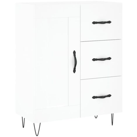 Aparador-cómoda-mueble-organizador-cocina-salón-salón-comedor 695 x 34 x 90 cm-madera de ingeniería-blanco 020030455
