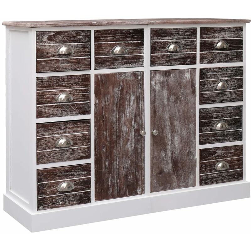 

Aparador con 10 Cajones Madera 113x30x79 cm Marrón - Marrón - Vidaxl