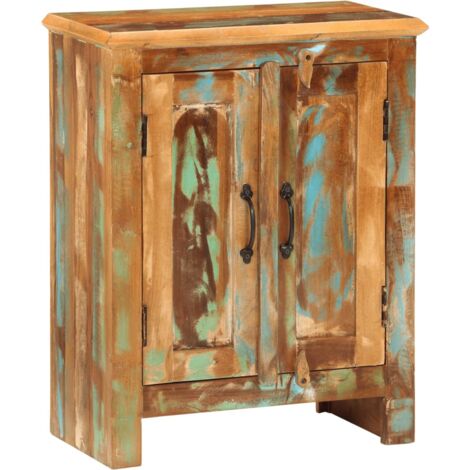 Aparador con 2 puertas de madera maciza reciclada 55x30x70 cm vidaXL