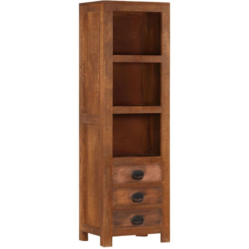 

vidaXL Aparador con 3 cajones madera de mango maciza 40x30x130 cm - Marrón