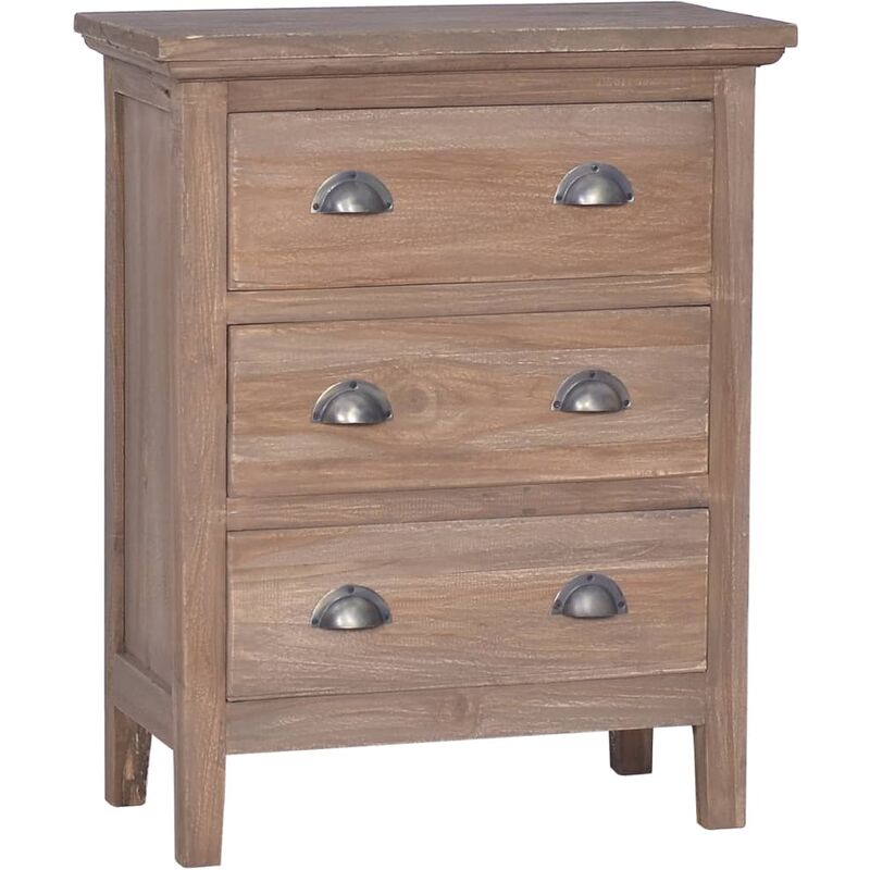 

Aparador con 3 cajones madera maciza de teca 60x30x75 cm