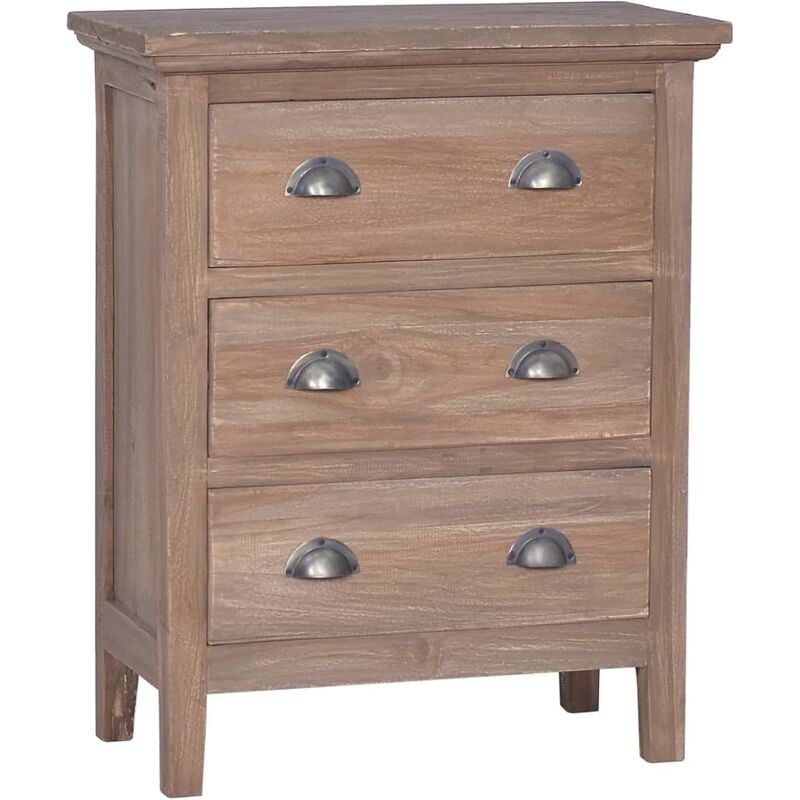 

Aparador con 3 cajones madera maciza de teca 60x30x75 cm - Marrón
