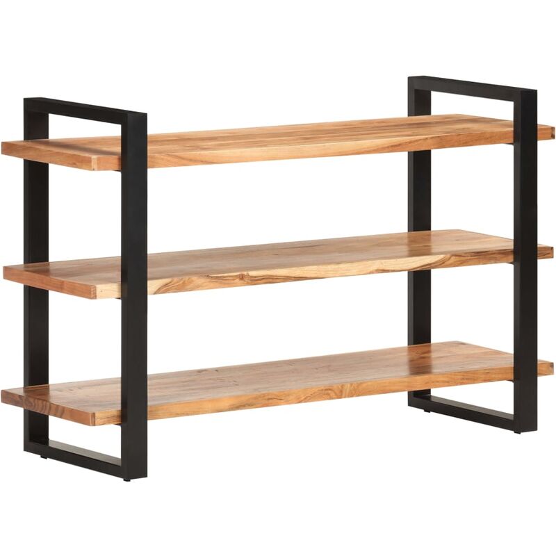 

Aparador con 3 estantes madera maciza de acacia 120x40x75 cm - Marrón