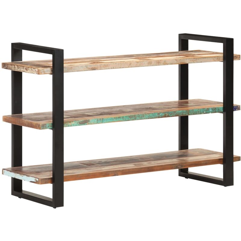

Aparador con 3 estantes madera maciza reciclada 120x40x75 cm