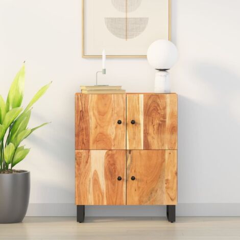 Aparador con 4 puertas madera maciza de acacia 60x33x75 cm vidaXL