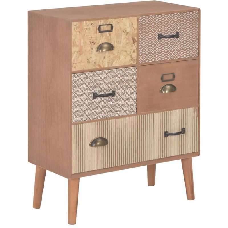 

Aparador con 5 cajones de MDF 60x30x78 cm - Marrón - Vidaxl