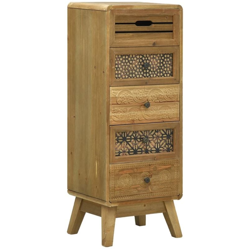 

Youthup - Aparador con 5 cajones madera marrón 37x30x97,5 cm - Marrón