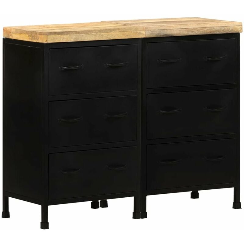 

Aparador con 6 cajones madera rugosa de mango