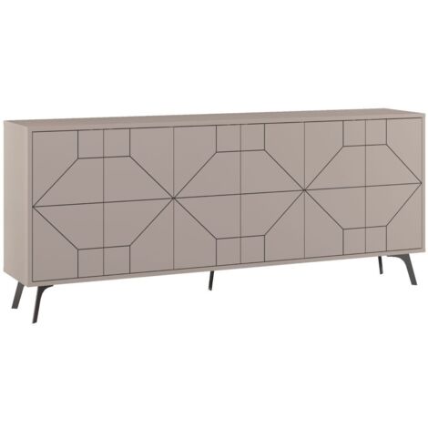 Aparador con 6 puertas decoradas L184 cm - Dune