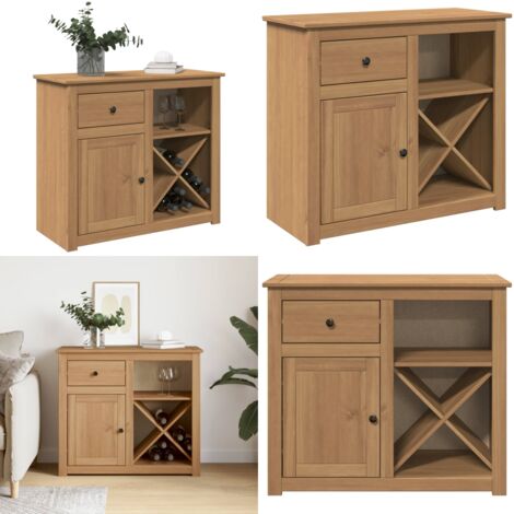 Aparador con cajón Panama madera maciza pino 93x40x80 cm - Aparador de cocina - Mueble auxiliar