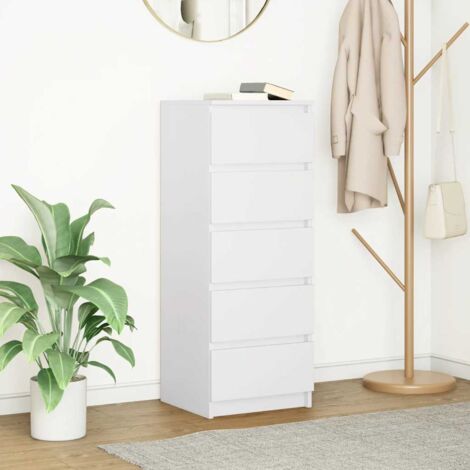 Aparador con cajones blanco 37,5x35x99 cm madera de ingeniería vidaXL