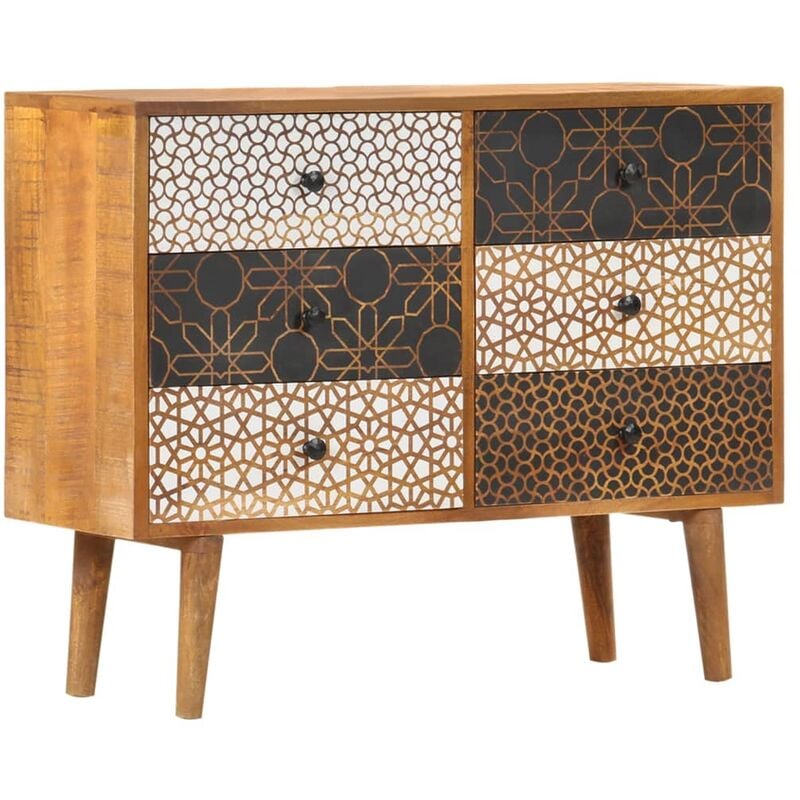 

Aparador con estampado madera maciza de mango 90x30x70 cm