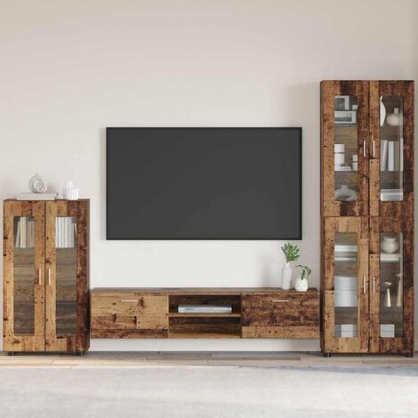 Aparador con estante FLORIN Madera vieja 55,5 x 29 x 100 cm