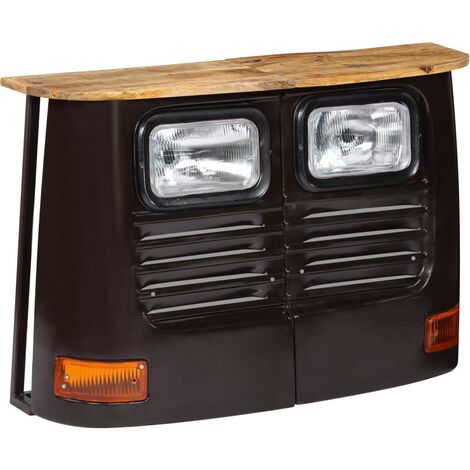 Aparador con forma de camión madera maciza de mango gris oscuro vidaXL
