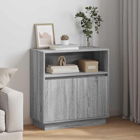 Aparador con LED Gris  71 x 34.5 x 75 cm
