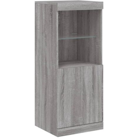 Aparador con luces LED gris Sonoma 41x37x100 cm vidaXL