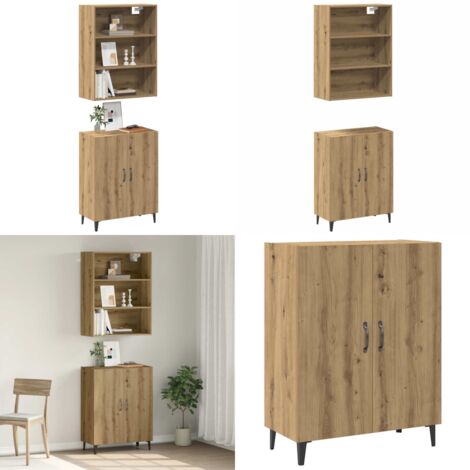 Aparador con mueble pared madera contrachapada artesanal roble - Mueble de madera contrachapada - Armario de pared
