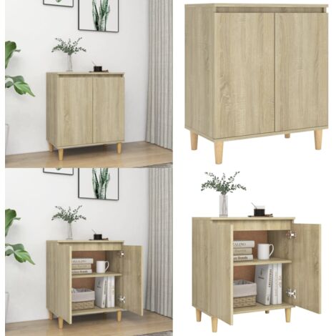 Aparador con patas madera contrachapada roble Sonoma 60x35x70cm - Aparador con patas - Madera contrachapada