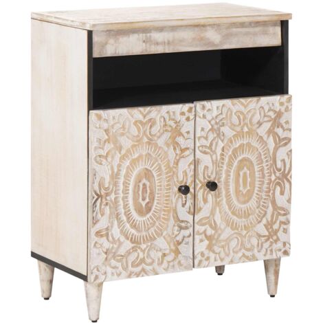 Aparador con puerta 60 x 33,5 x 75 cm Madera de mango maciza