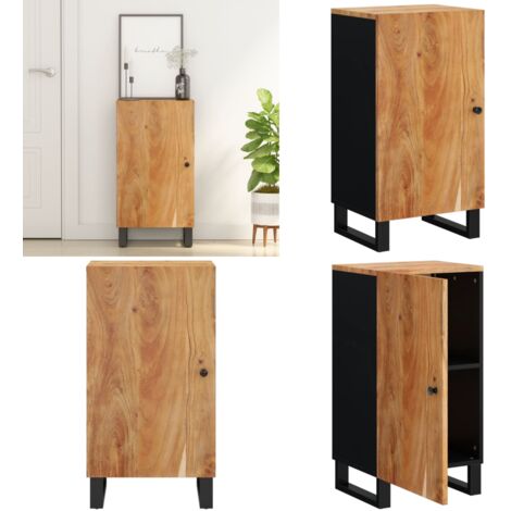 Aparador con puerta madera maciza de acacia 40x31x75 cm - Aparador con puerta - Aparador de madera