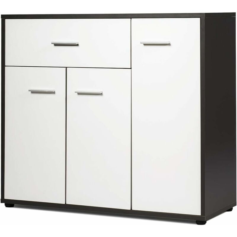 

Aparador Buffet con Puertas,Cajón y Estantes Armario Almacenaje Multiusos 88x30x70cm para Cocina Comedor - Costway