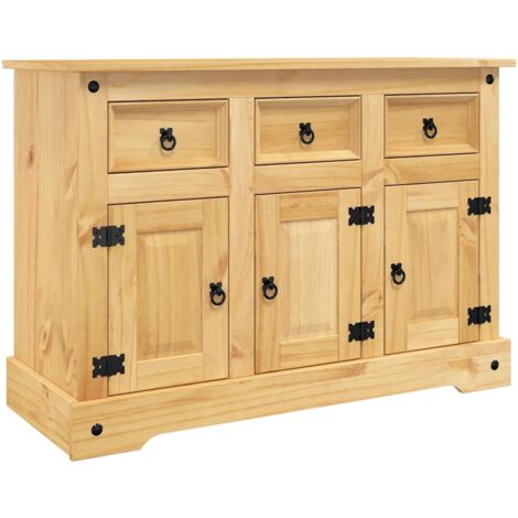 Aparador Corona madera maciza pino mexicano 112x44x78 cm vidaXL