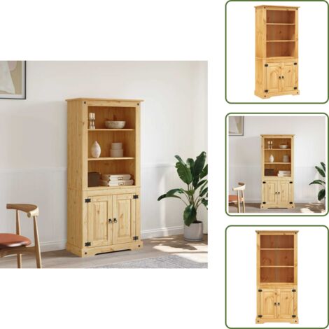 Aparador Corona - vidaXL Aparador Corona Range de pino mexicano 80x40x170 cm - Aparador de dormitorio
