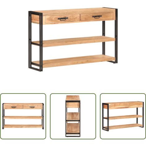 Aparador de acacia -  Aparador de madera maciza de acacia 120x30x75 cm