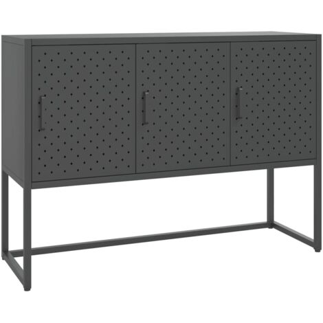 Aparador de acero antracita 105x35x75 cm vidaXL
