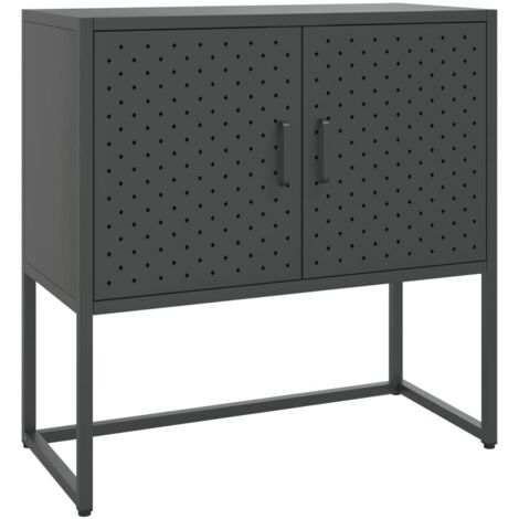 Aparador de acero antracita 75x35x75 cm vidaXL