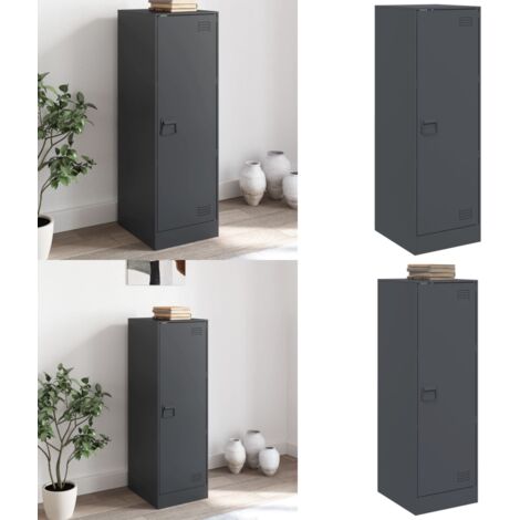 Aparador de acero gris antracita 34,5x39x107 cm - Aparador gris antracita - Aparador moderno