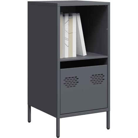 Aparador de acero laminado en frío antracita 35x39x73,5 cm