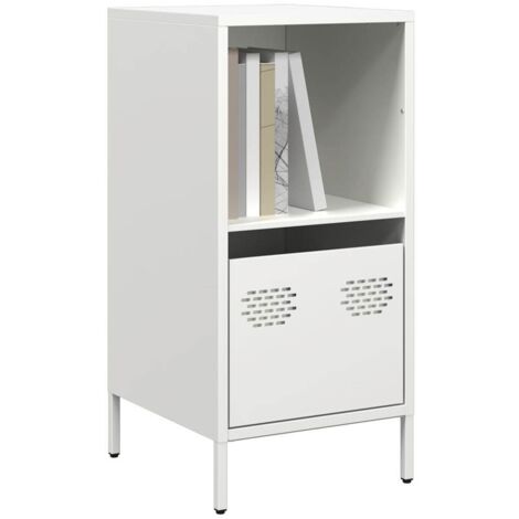 Aparador de acero laminado en frío blanco 35x39x73,5 cm vidaXL