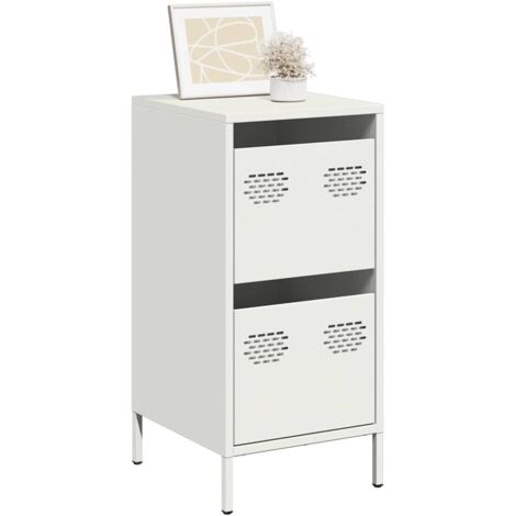 Aparador de acero laminado en frío blanco 35x39x73,5 cm vidaXL